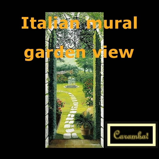 Italian mural garden view
