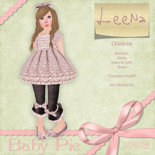*Baby Pie* Leena Children's Complete Outfit - Spring Floral & Lace Ruffle Ensemble