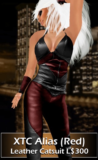 XTC Alias Leather Catsuit (Blue)