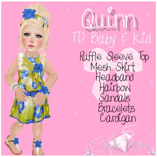 {C*K} Quinn Toddleedoo Outfit with Basket in Blue/Mustard 