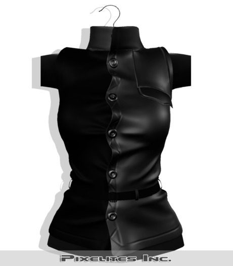 ::PL:: Silk Buttoned Vest w/ Belt - Monochrome - Grey