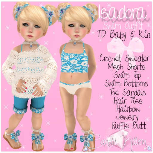 {C*K} Isadora Swimmer Set in Blue Toddleedoo Kid and Baby 