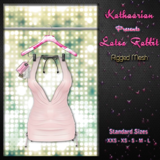 KATHAARIAN / Rigged Mesh /  Latex Rabbit Dress - White