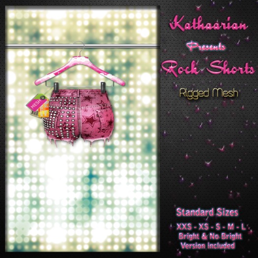 KATHAARIAN / Rigged Mesh / Rock Shorts - Stars