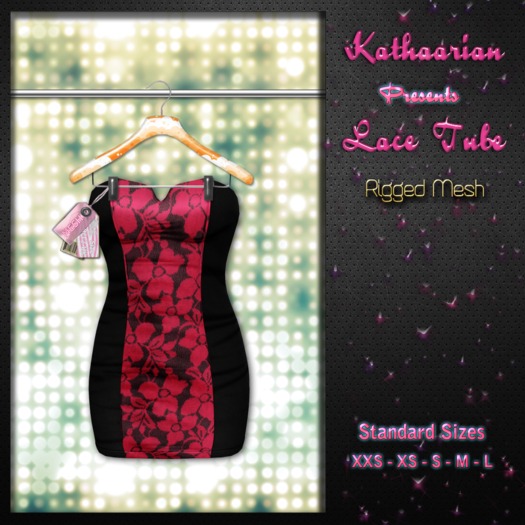 KATHAARIAN / Rigged Mesh / Lace Tube Dress - Ros