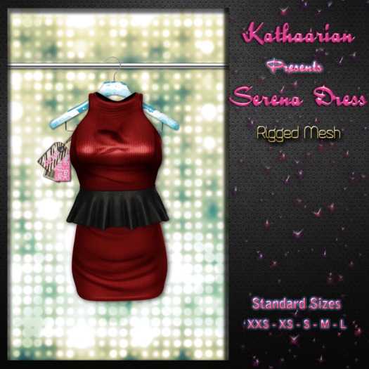KATHAARIAN / Rigged Mesh / Serena Dress - Red