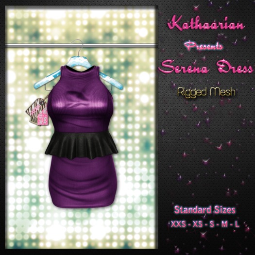 KATHAARIAN / Rigged Mesh /  Serena Dress - Viola