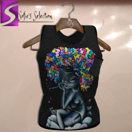 <S> Mesh Tank Top Black