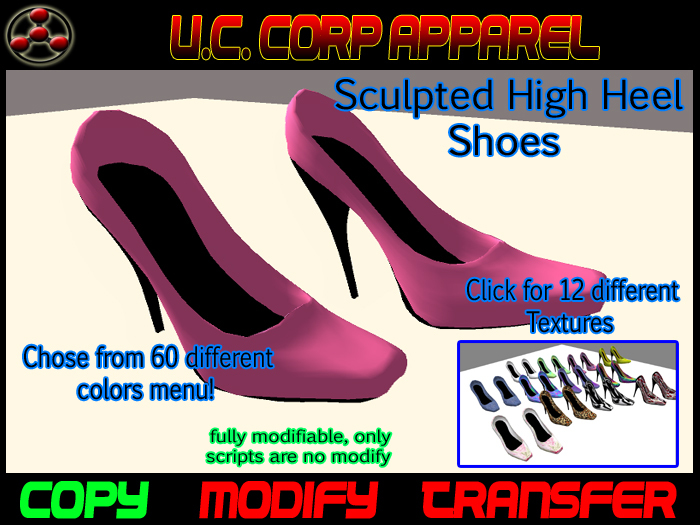 Spirit High Heels & Base w/ Color Menu & Texture Cycle  [BOXED]