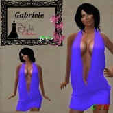 GABRIELE Deep Cleavage BleuMauve fluo