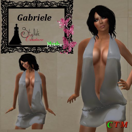 GABRIELE Deep Cleavage Vinyl Silver
