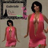 GABRIELE Deep Cleavage Vinyl Red