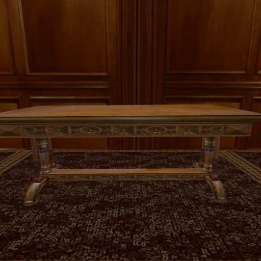 REGENCY OAK LIBRARY TABLE 