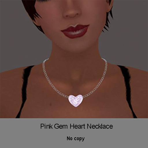 Pink Gem Heart Necklace