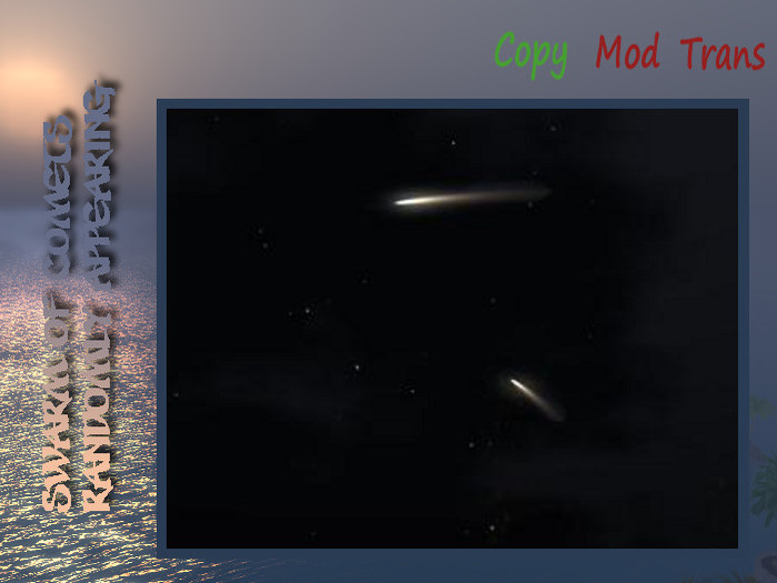 Comet swarm  DEMO 25X25m with randomly appearing comets