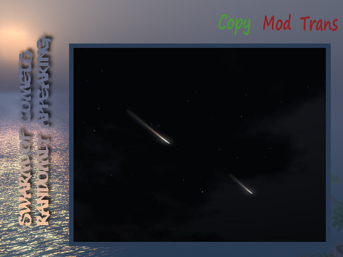 Comet swarm 50x50m with comets chasing each other