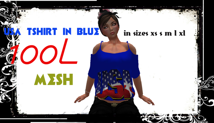 usa female1 blue  MESH BOXED 