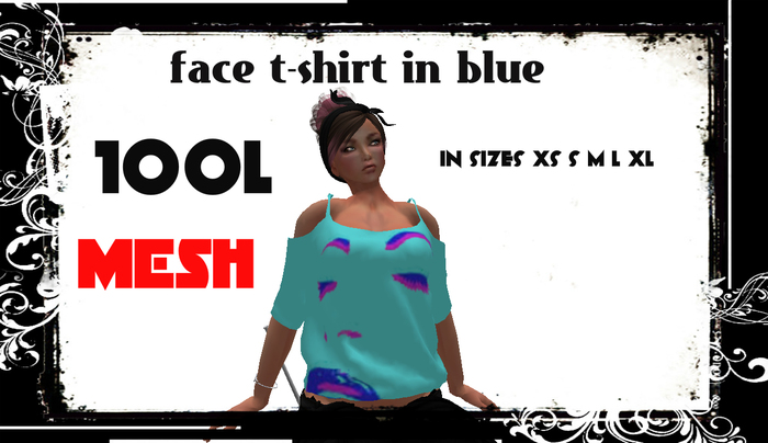 face tee blue