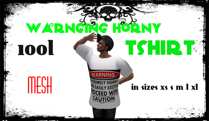 warning horny male MESH BOXED 