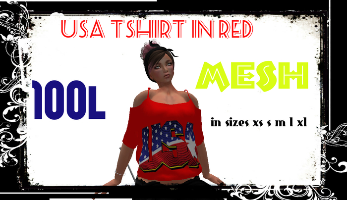 usa female1 red MESH BOXED 
