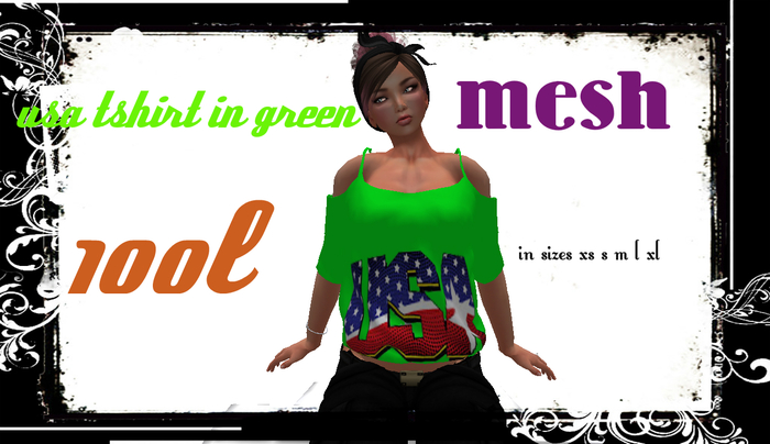 usa female1 green MESH BOXED 