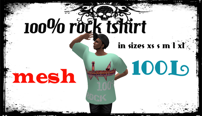 100% rock mint green tshirts MESH BOXED 
