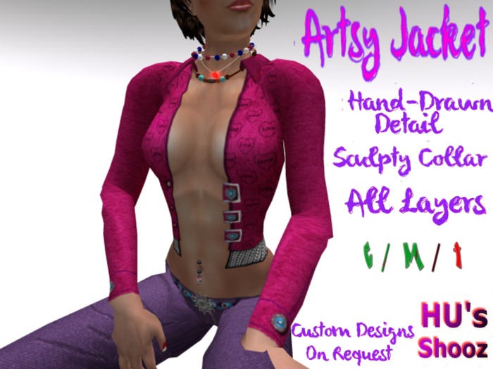 Hu'sArtsyJacketPinkLove