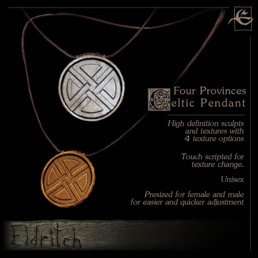 .Eldritch. Four Provinces Celtic Pendant