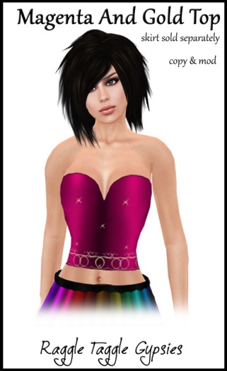 RTG New Magenta and gold top (boxed)