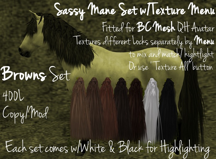 (DD&DE) BC/MQH Sassy Mane Set w/TexMenu [ABRed]