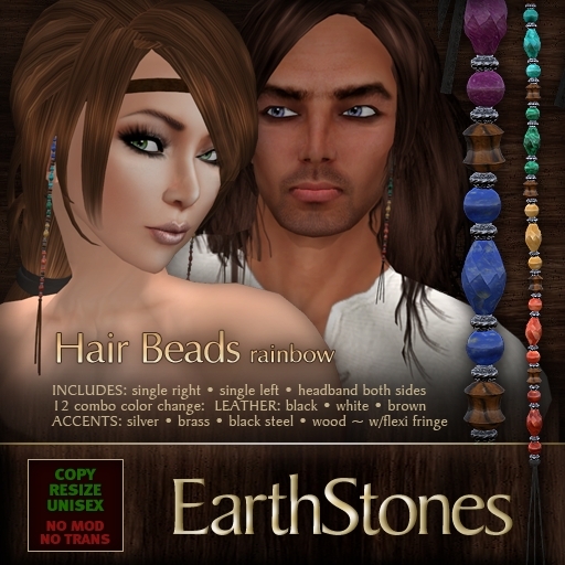 EarthStones Hair Beads - Rainbow BOX