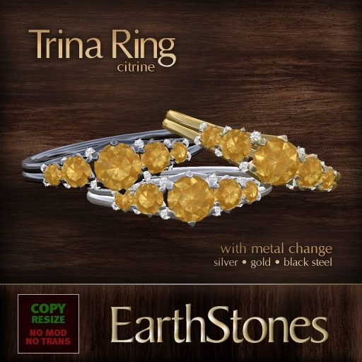 EarthStones Trina Ring - Citrine  (BOX)