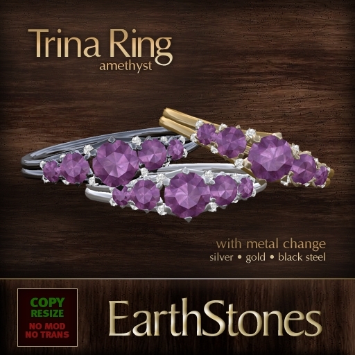 EarthStones Trina Ring - Amethyst (BOX)