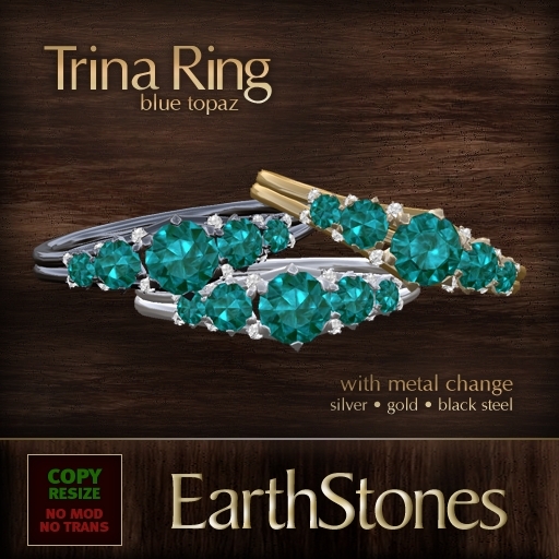 EarthStones Trina Ring - Blue Topaz (BOX)
