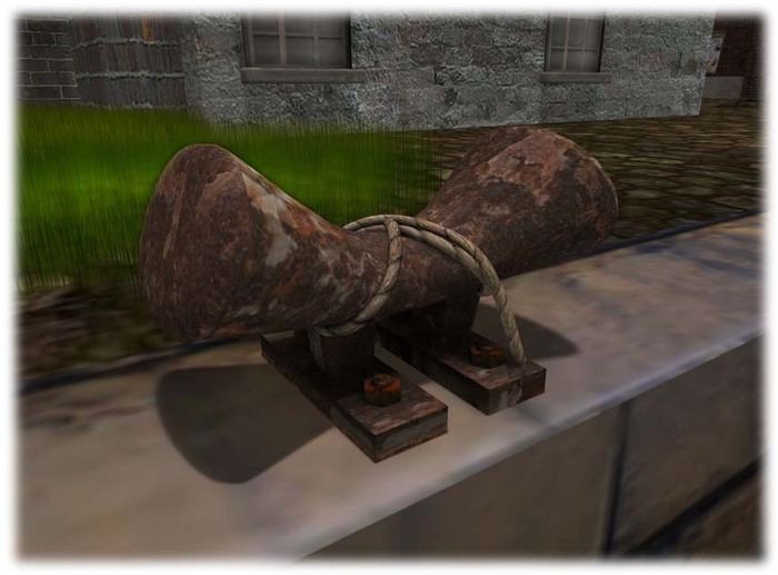 Pier Cleat with Rope