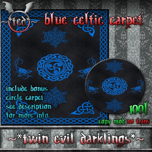 Celtic Blue & Black Carpets