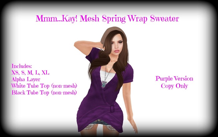 Mmm...Kay! Spring Wrap Sweater - Purple