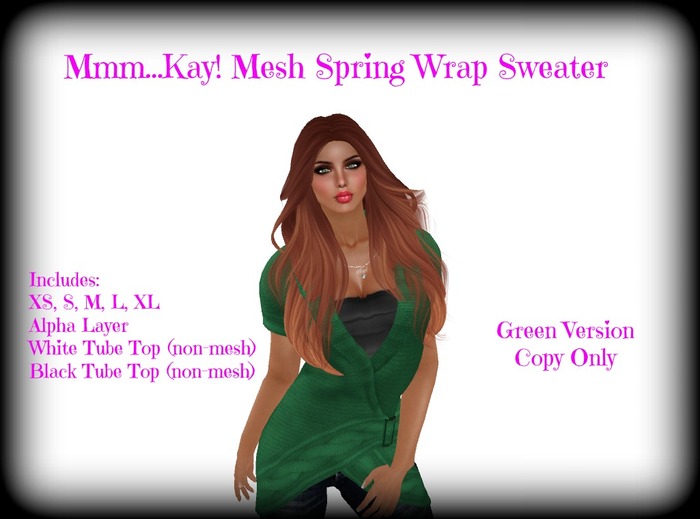 Mmm...Kay! Spring Wrap Sweater - Green