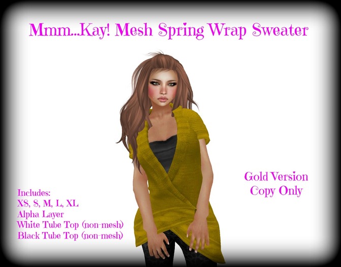Mmm...Kay! Spring Wrap Sweater - Gold