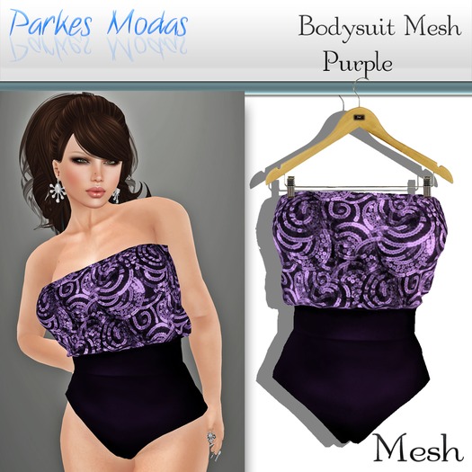 [PM] Bodysuit Purple_Mesh