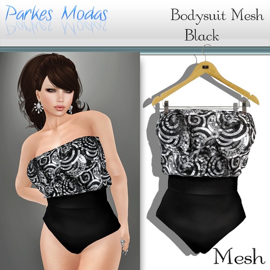 [PM] Bodysuit Black_Mesh