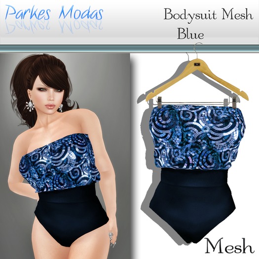 [PM] Bodysuit Blue_Mesh