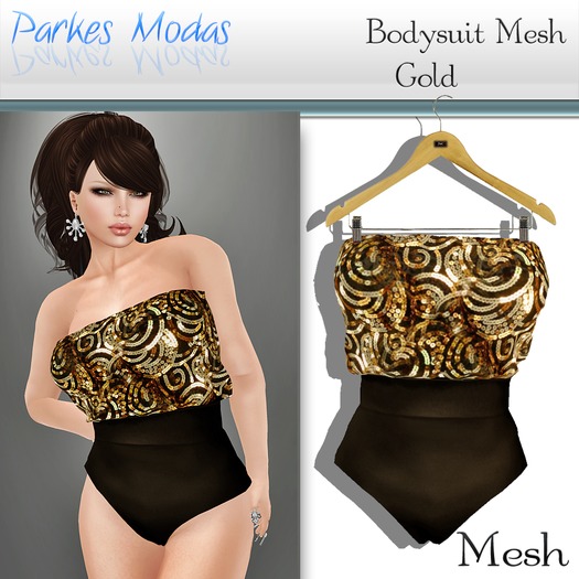 [PM] Bodysuit Gold_Mesh