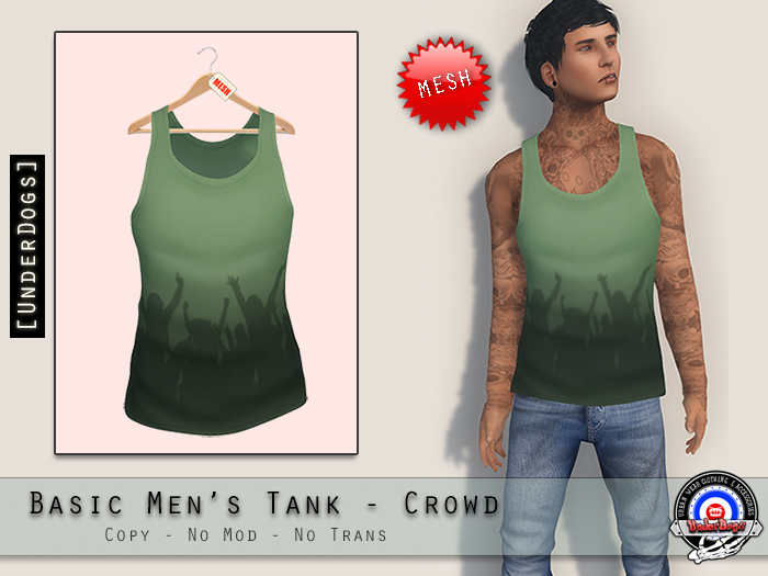 [UnderDogs] - Basic Men's Tank - Crowd - Mesh