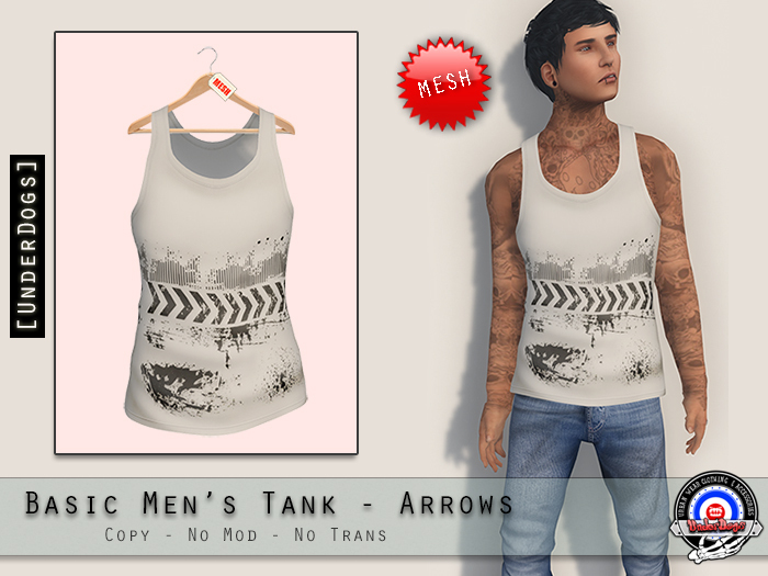 [UnderDogs] - Basic Men's Tank - Arrows - Mesh