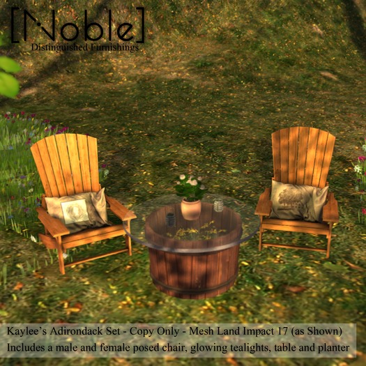 [Noble] Kaylee's Adirondack Set