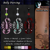 *P* Scorpion Belly Piercing ~8 Metals/9 Gems~ (P-MESH)