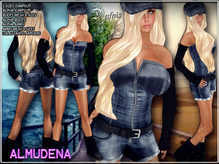 *DAFNIS ALMUDENA ROMPER DENIM MESH