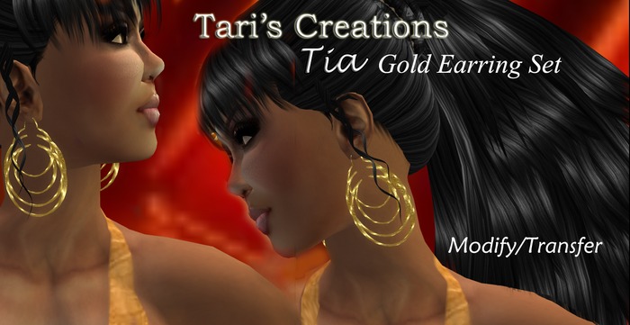 Tari's Creations-Tia  Gold Earring Set (Boxed)