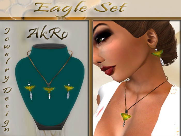 eagle set  earring & necklace